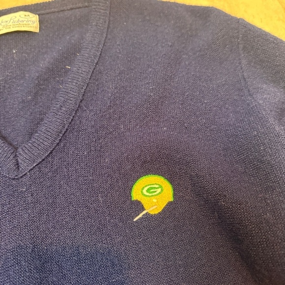 Vintage Green Bay Packers sweater blue v-neck 1960’s - Picture 3 of 8